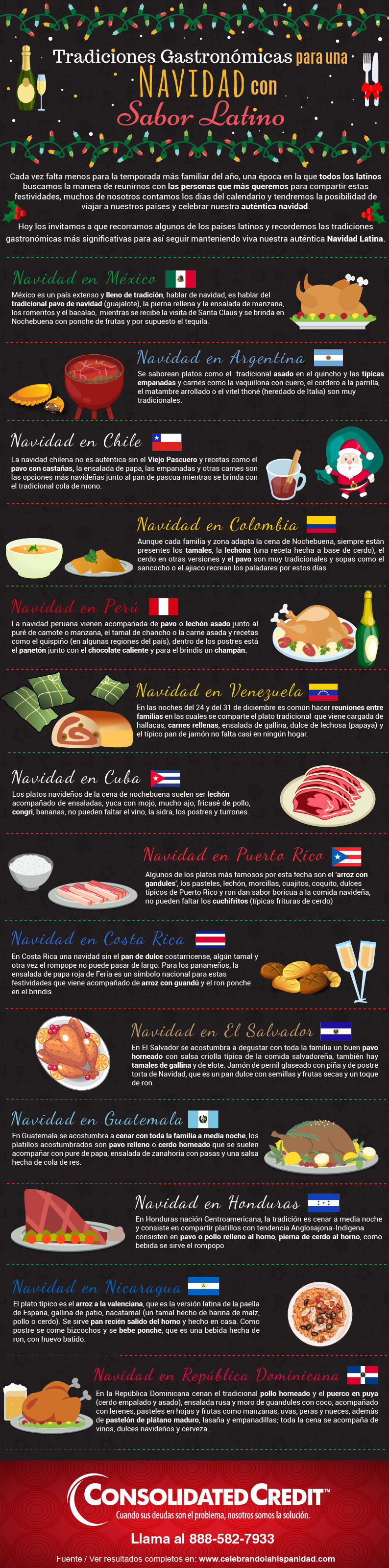 infografia Tradiciones Gastronómicas para una Navidad con Sabor Latino